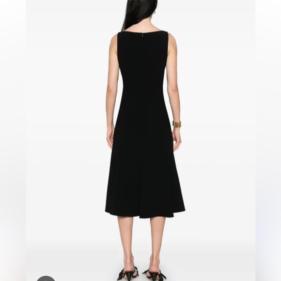 Theory Sleeveless Mermaid Mid Crepe Dress Black Sz 6 NEW NWT - Picture 4 of 11